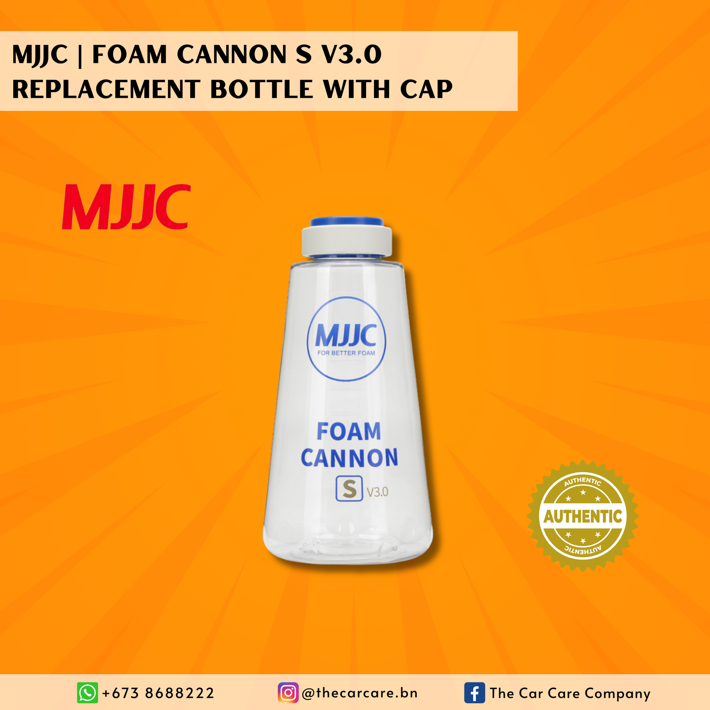 Foam Cannon S V3.0 Replacement Bottle with Cap