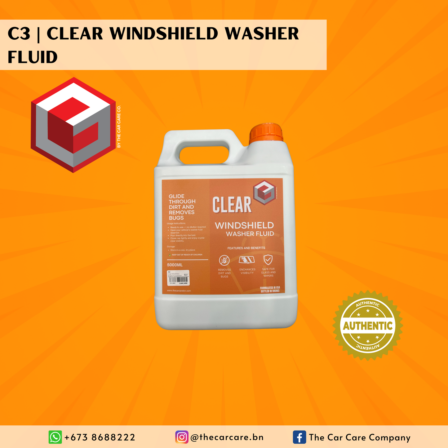 Clear Windshield Washer Fluid