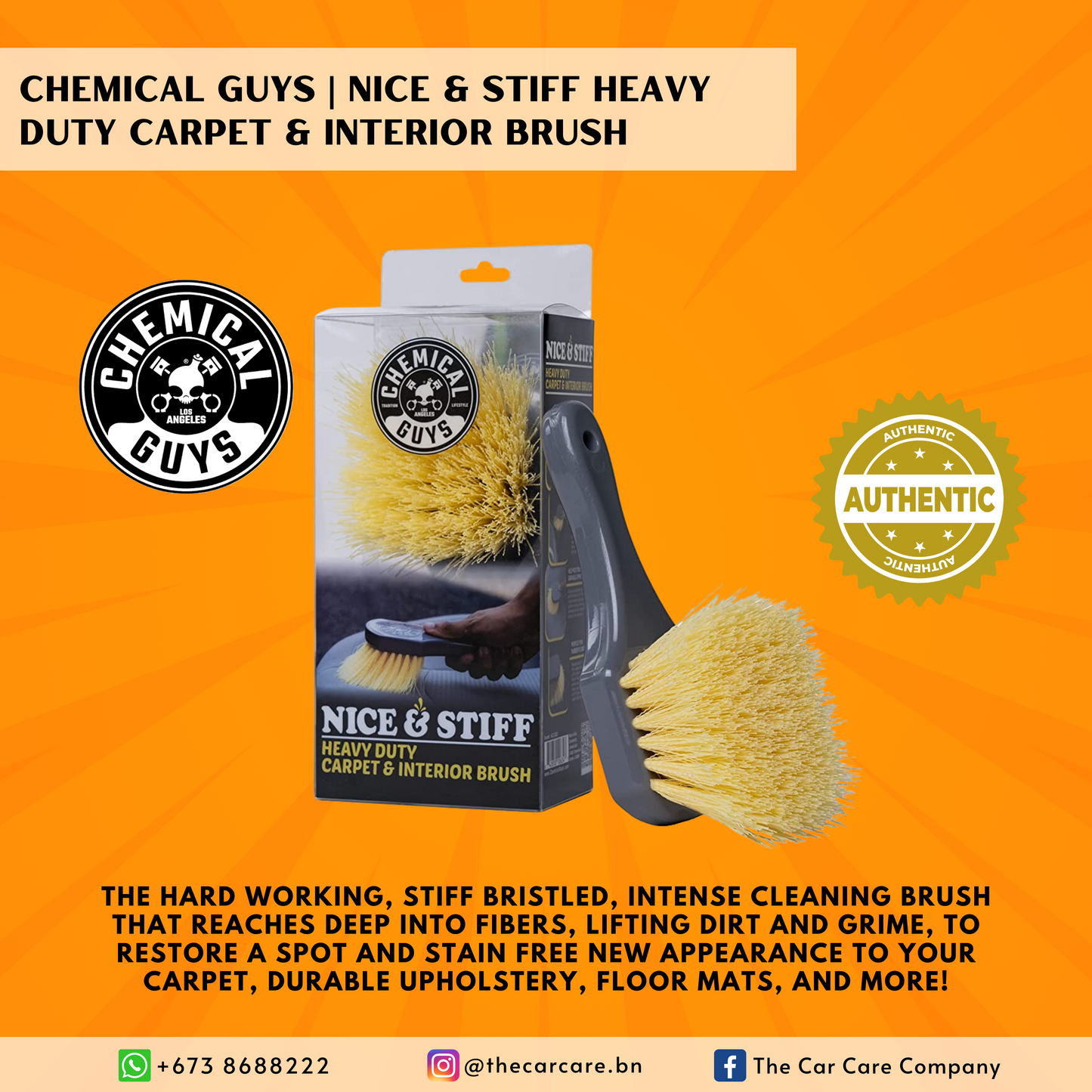 Nice & Stiff Heavy Duty Carpet & Interior Brush