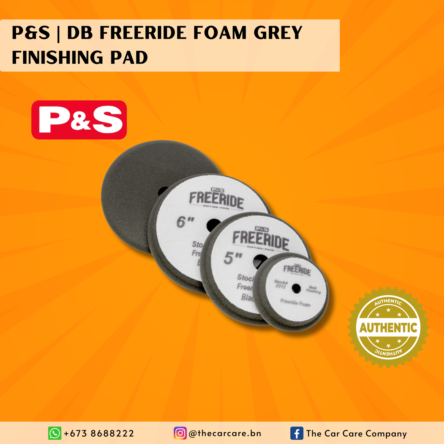DB Freeride Foam Grey Finishing Pad - 2 Pack