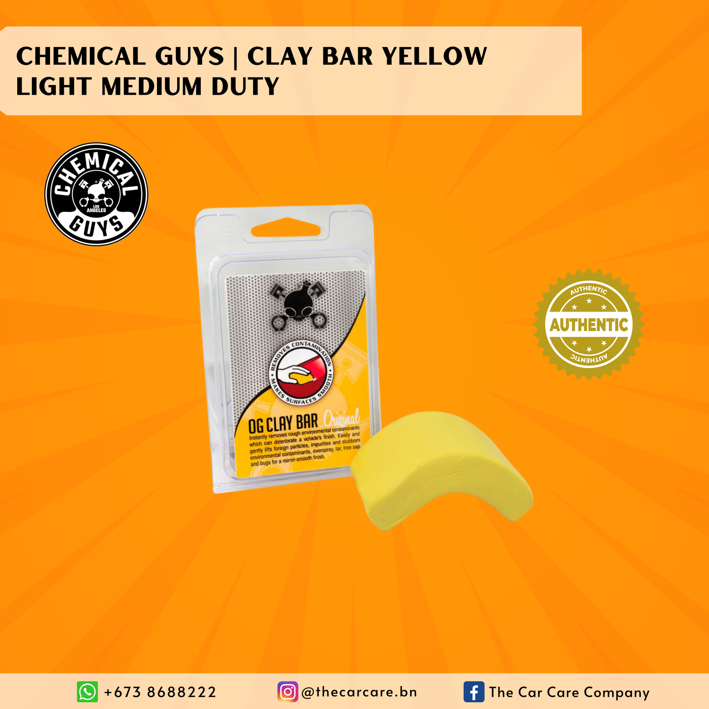Clay Bar Yellow Light Medium Duty