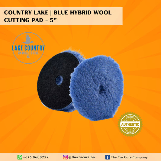 Blue Hybrid Wool Cutting Pad - 5"