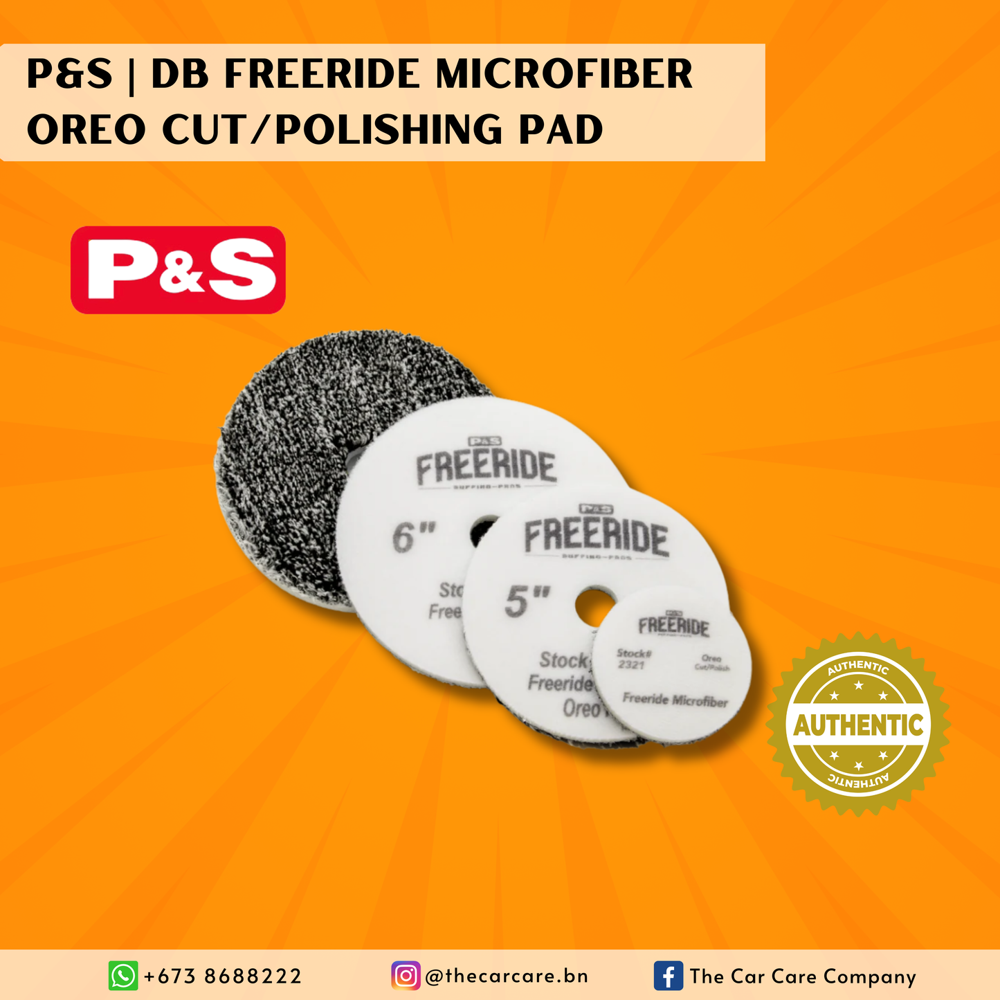 DB Freeride Microfiber Oreo Cut/Polishing Pad - 2 pack