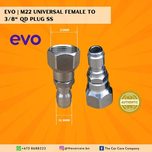 M22 Universal Female to 3/8" QD Plug SS