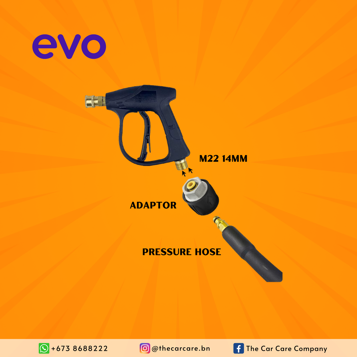 M22 Female (14mm) to Hose Connector