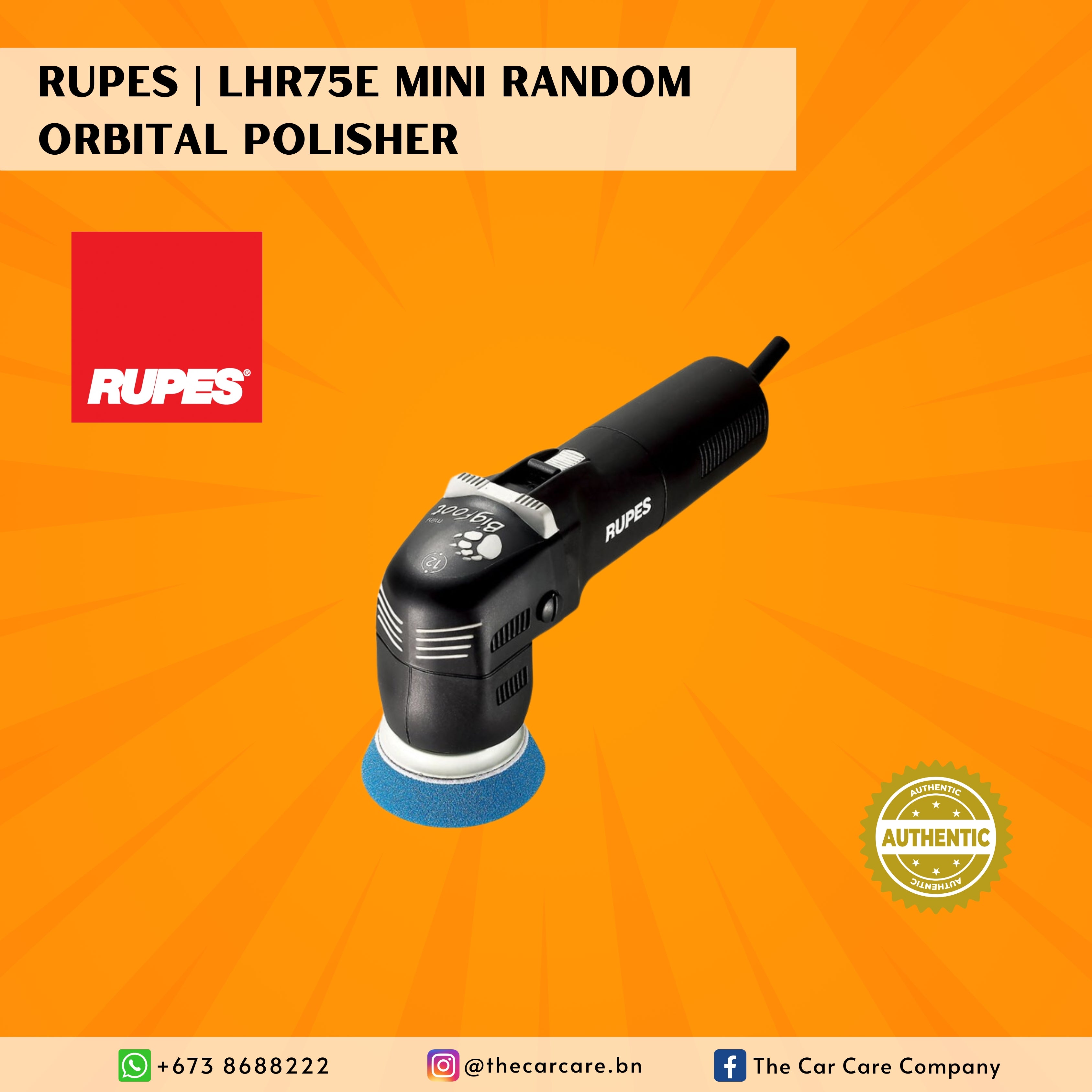 Rupes LHR 75E Mini Electric Random Orbital Polisher