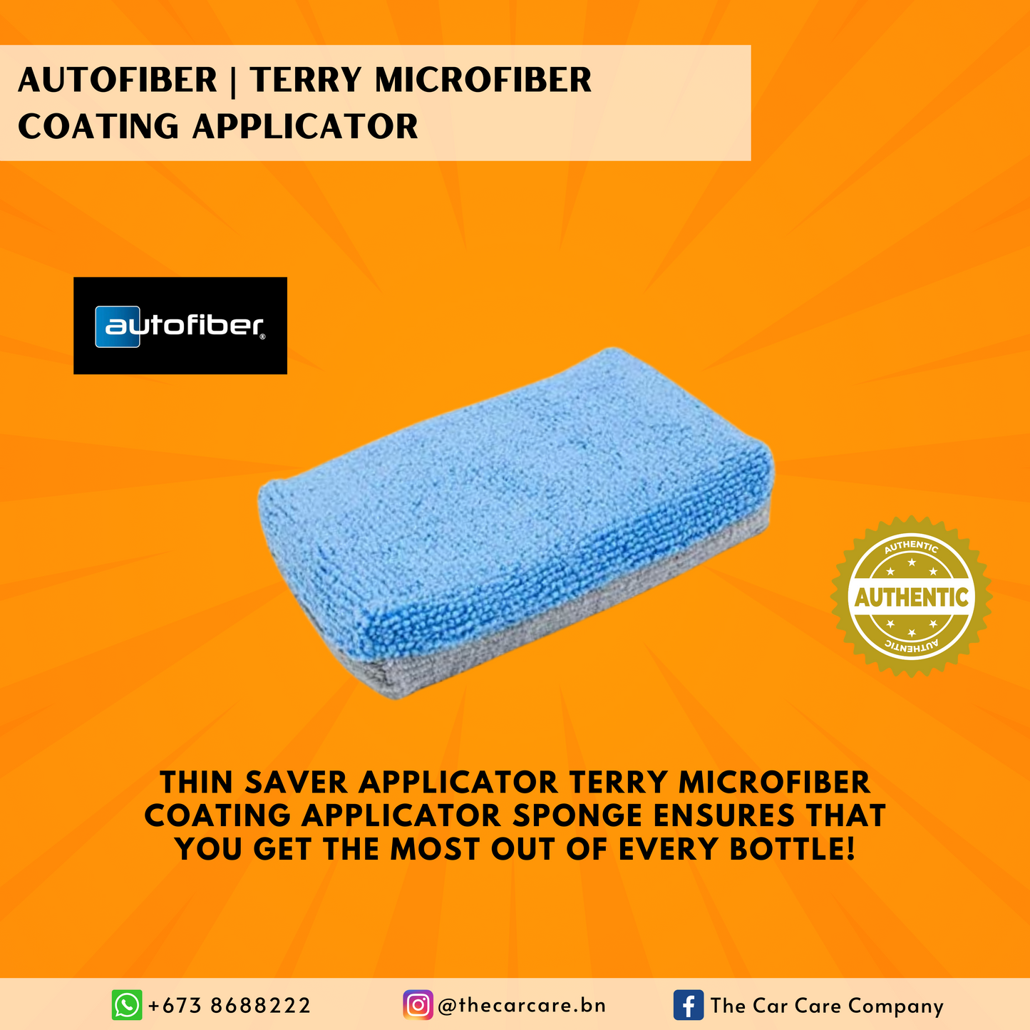 Terry Microfiber Coating Applicator with Plastic