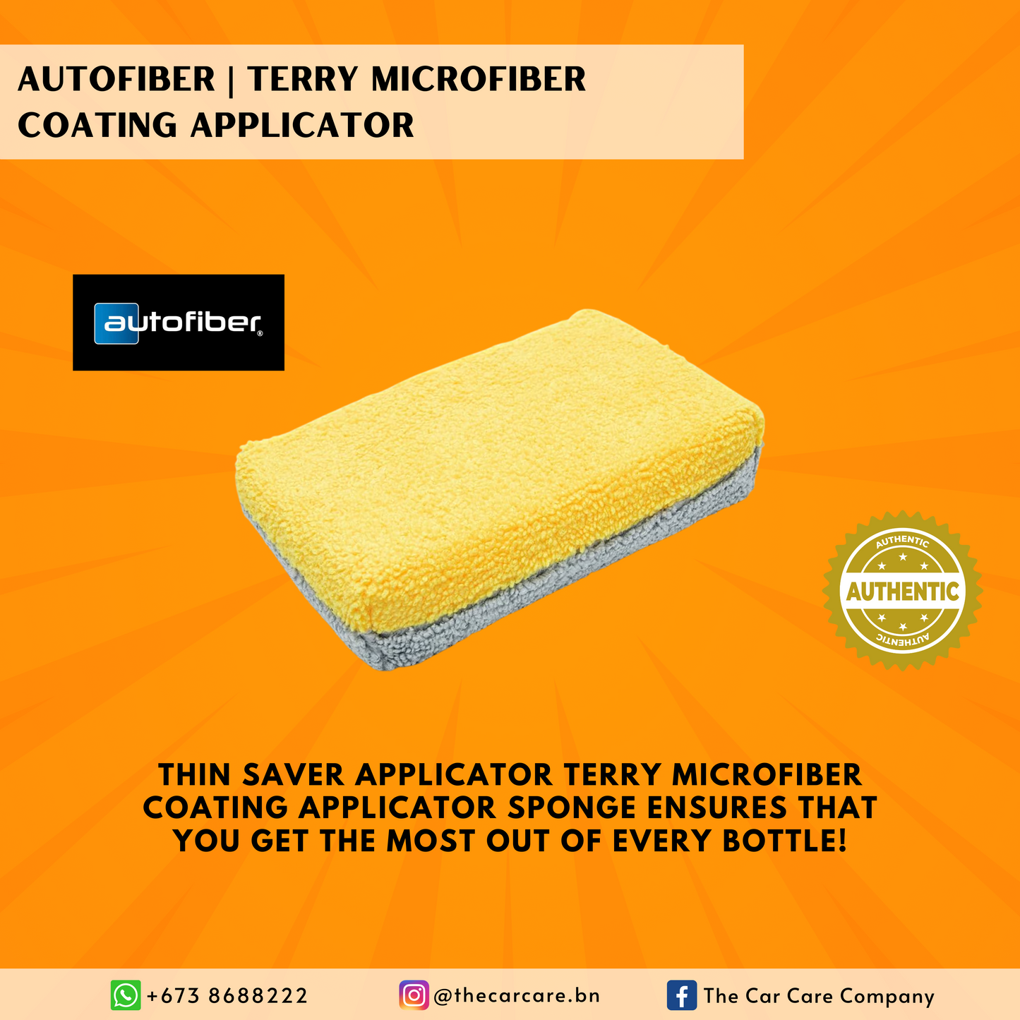 Terry Microfiber Coating Applicator with Plastic