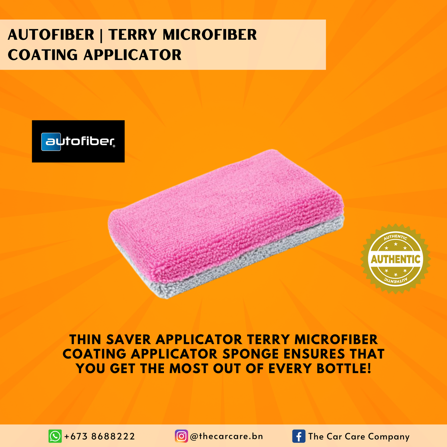 Terry Microfiber Coating Applicator with Plastic