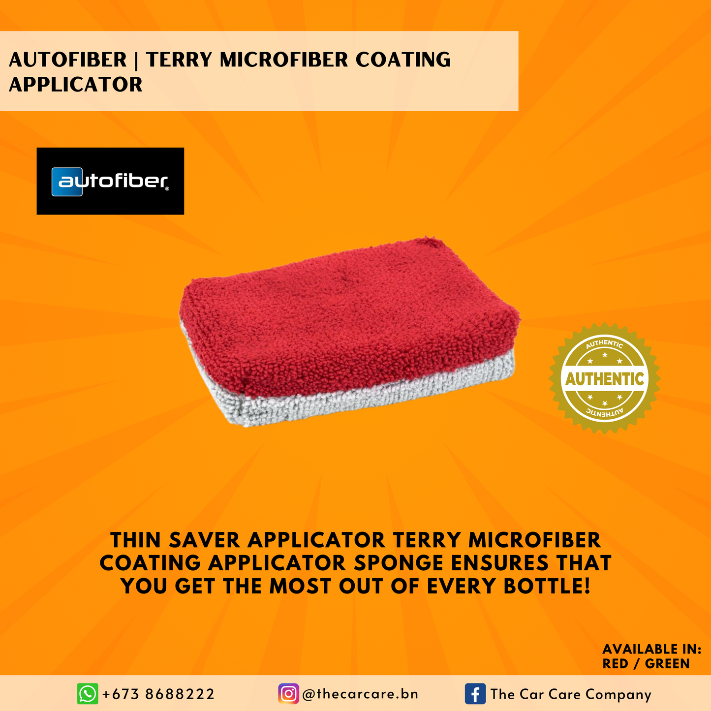 Terry Microfiber Coating Applicator with Plastic