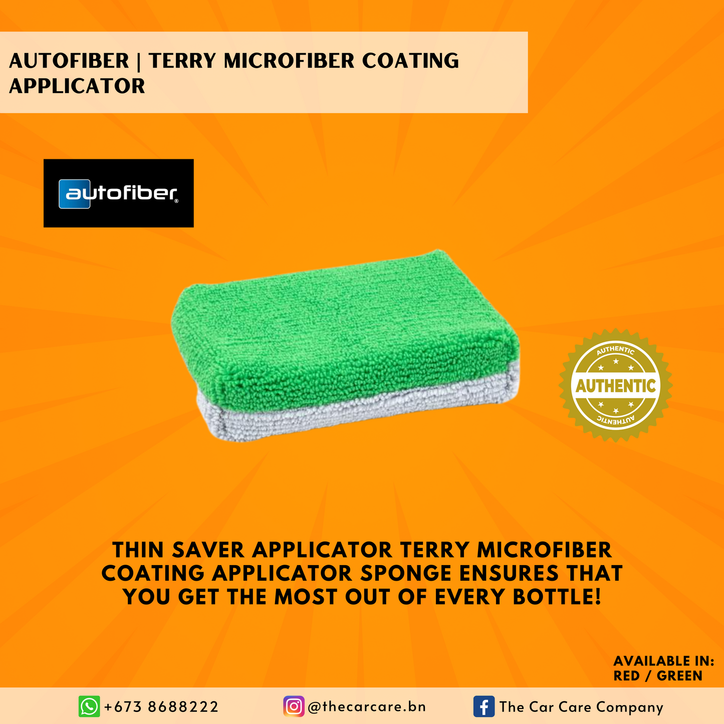 Terry Microfiber Coating Applicator with Plastic