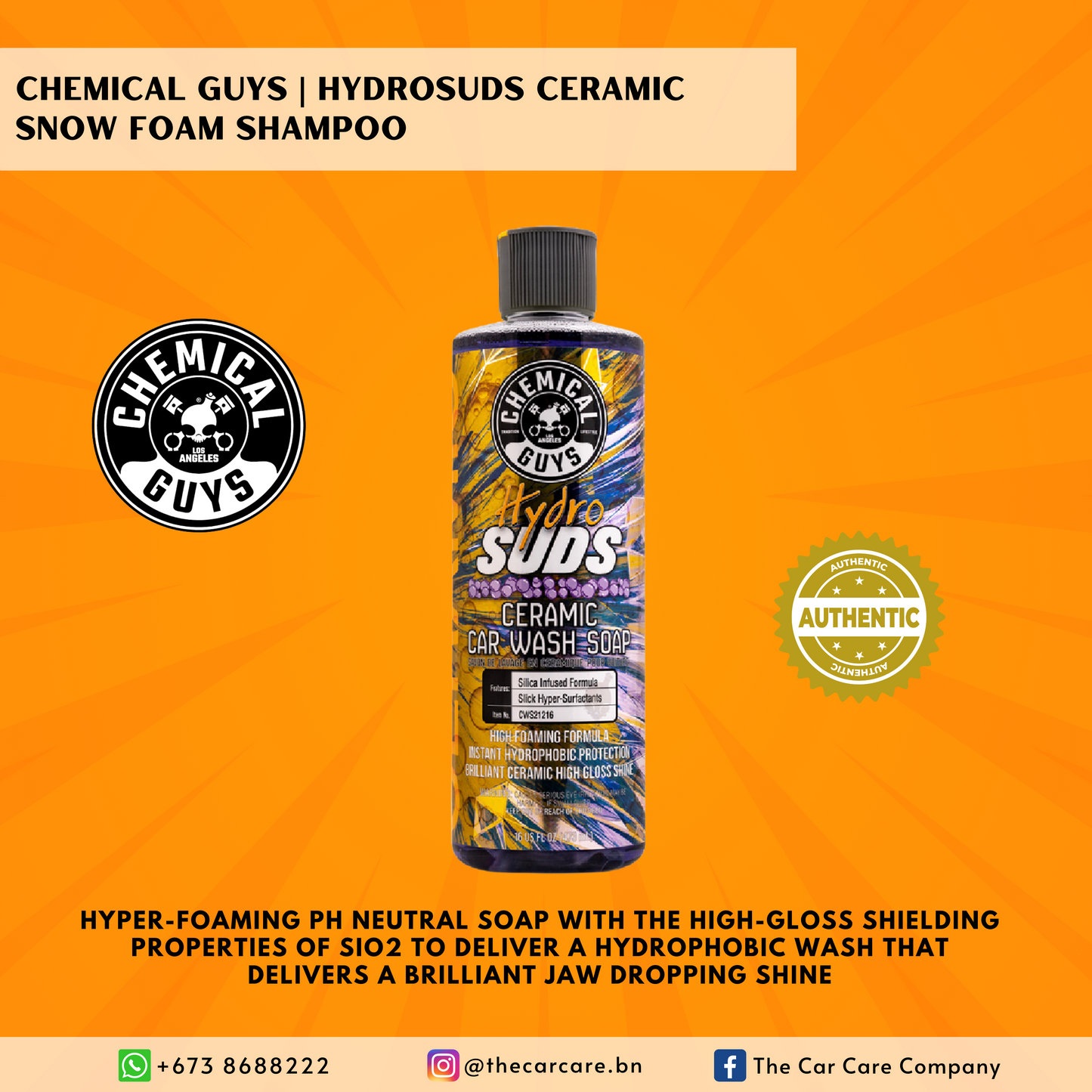 HydroSuds Ceramic Snow Foam Shampoo