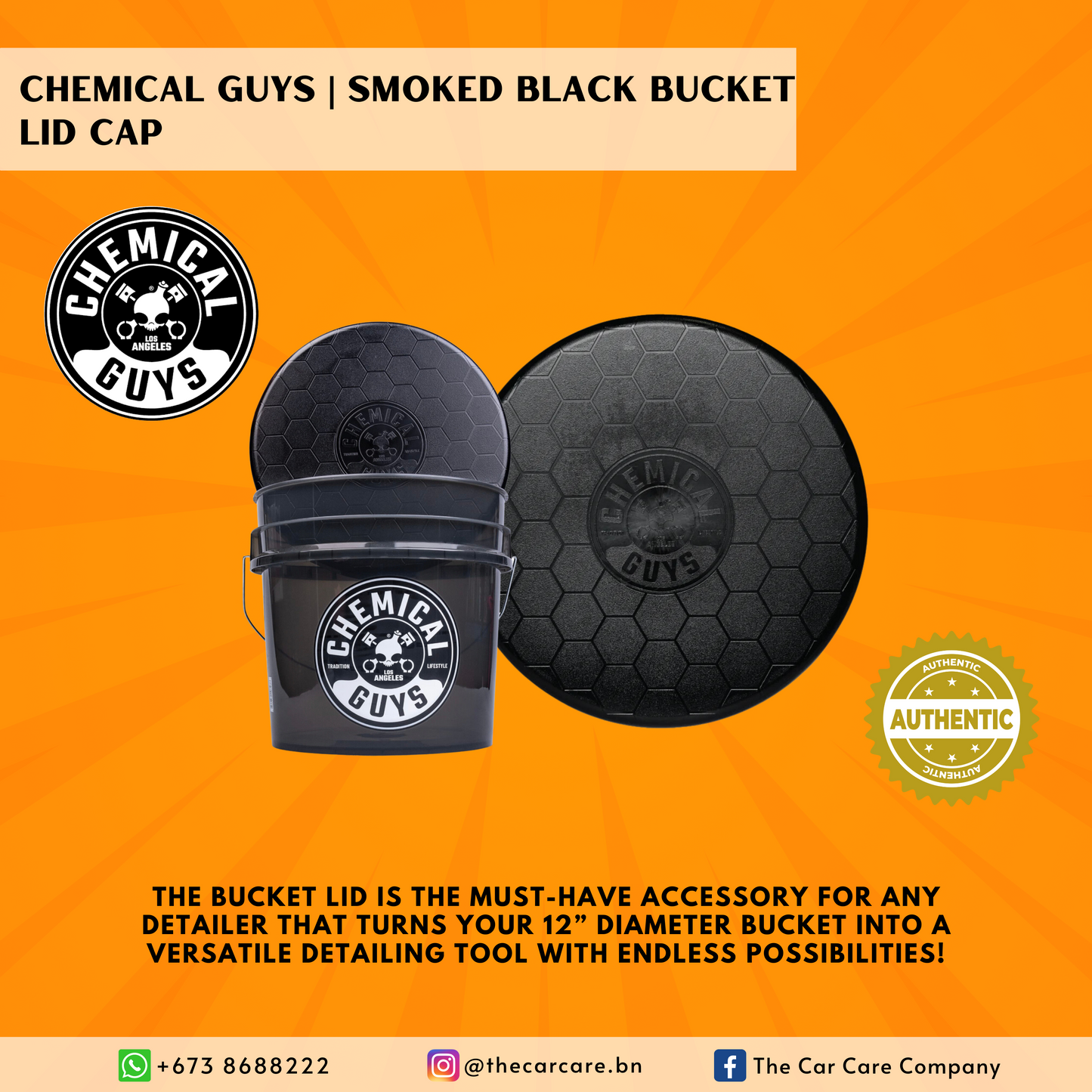 Smoked Black Bucket Lid Cap