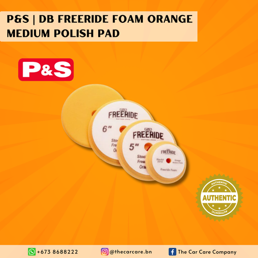 DB Freeride Foam Orange Medium Polish Pad - 2 pack