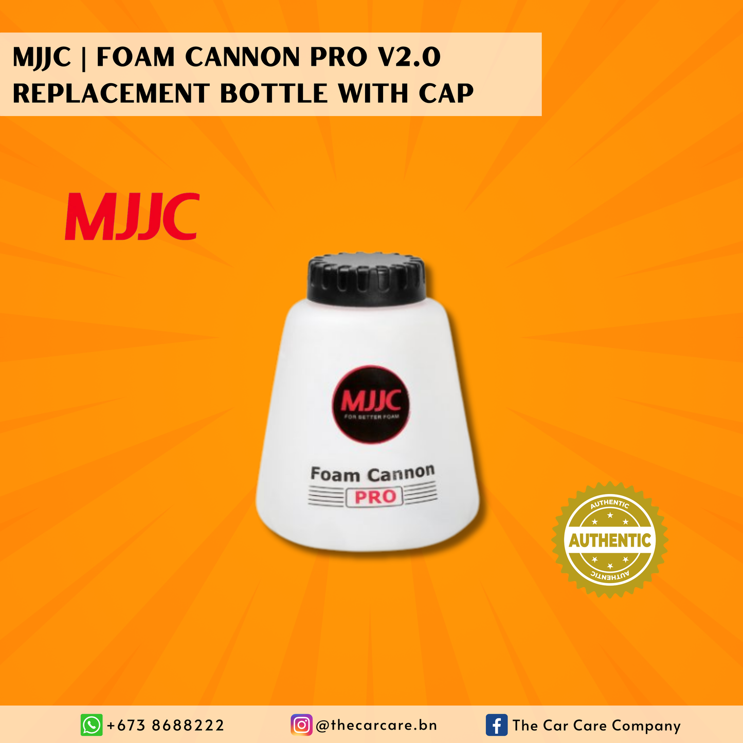 Foam Cannon Pro V2.0 Replacement Bottle with Cap
