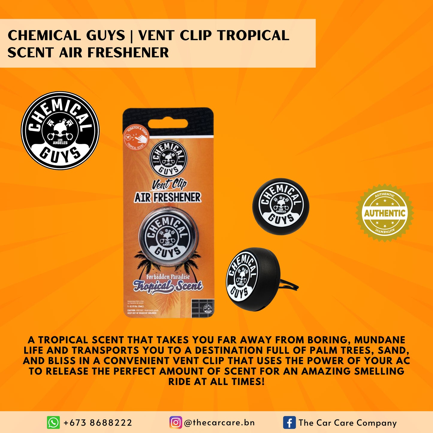 Vent Clip Tropical Scent Air Freshener