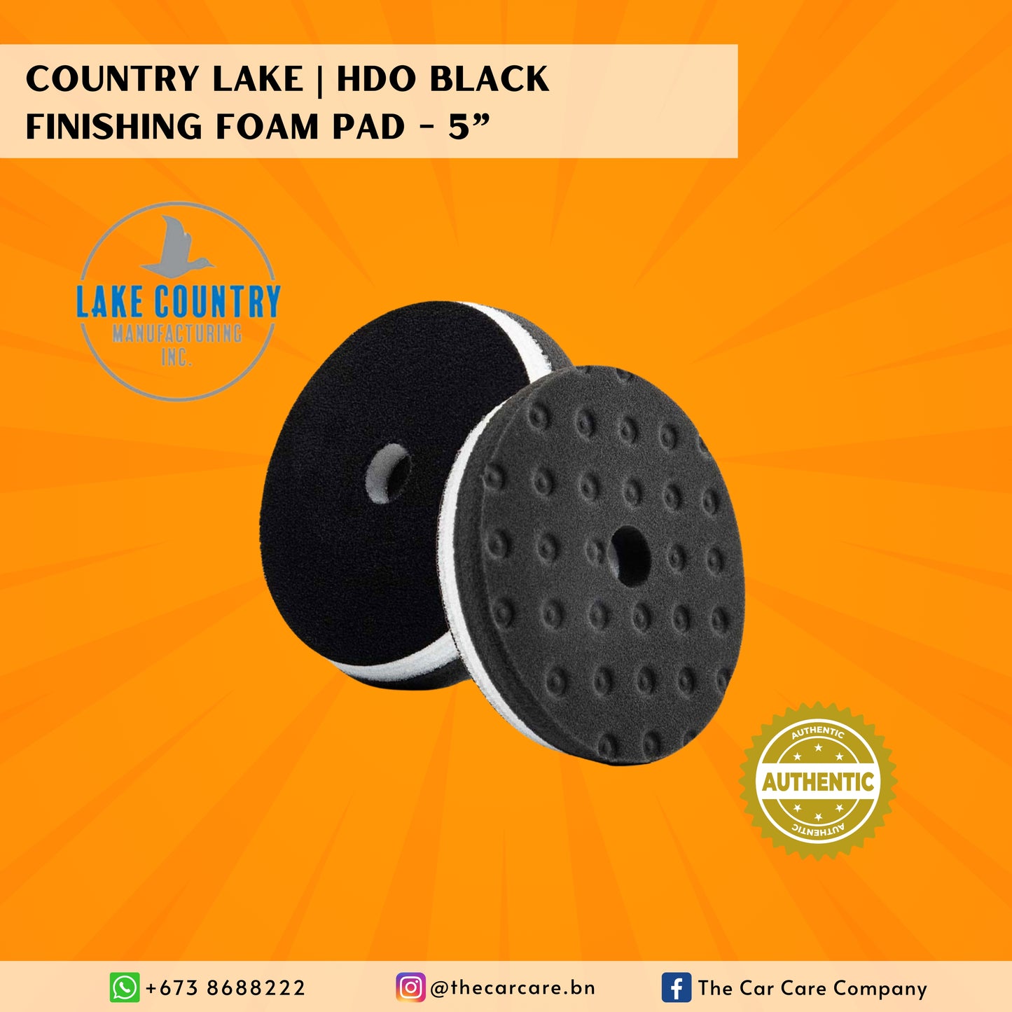 HDO Black Finishing Foam Pad - 5"