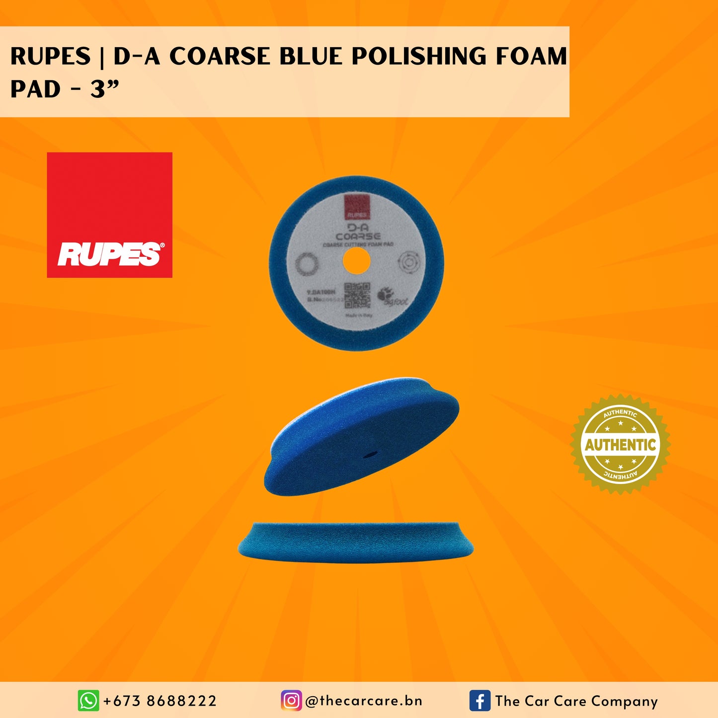 D-A Coarse Blue Polishing Foam Pad