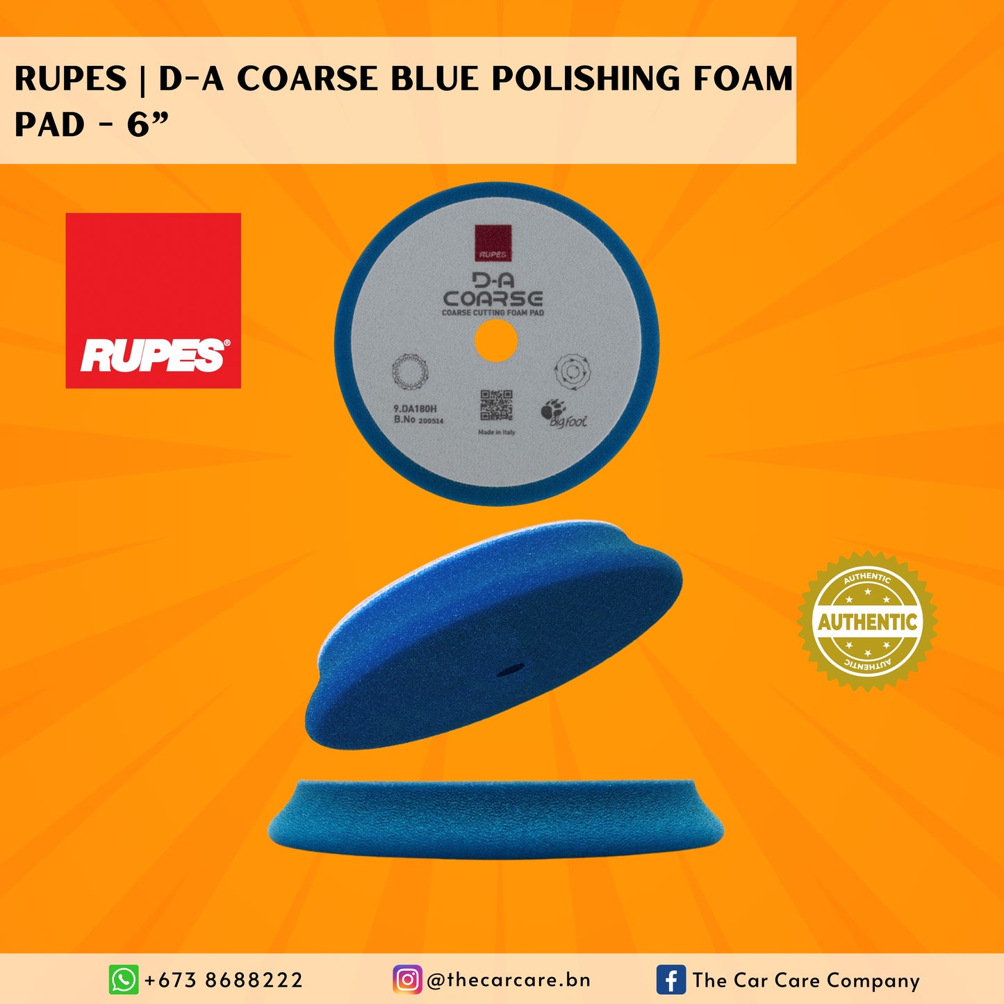 D-A Coarse Blue Polishing Foam Pad