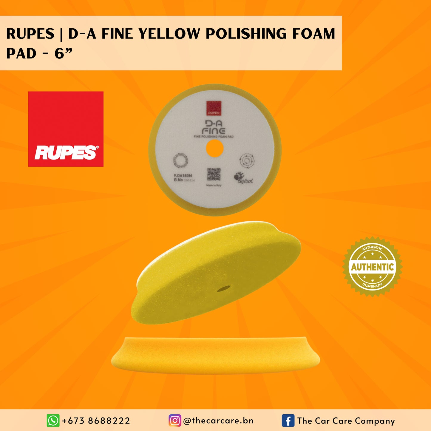 D-A Fine Yellow Polishing Foam Pad