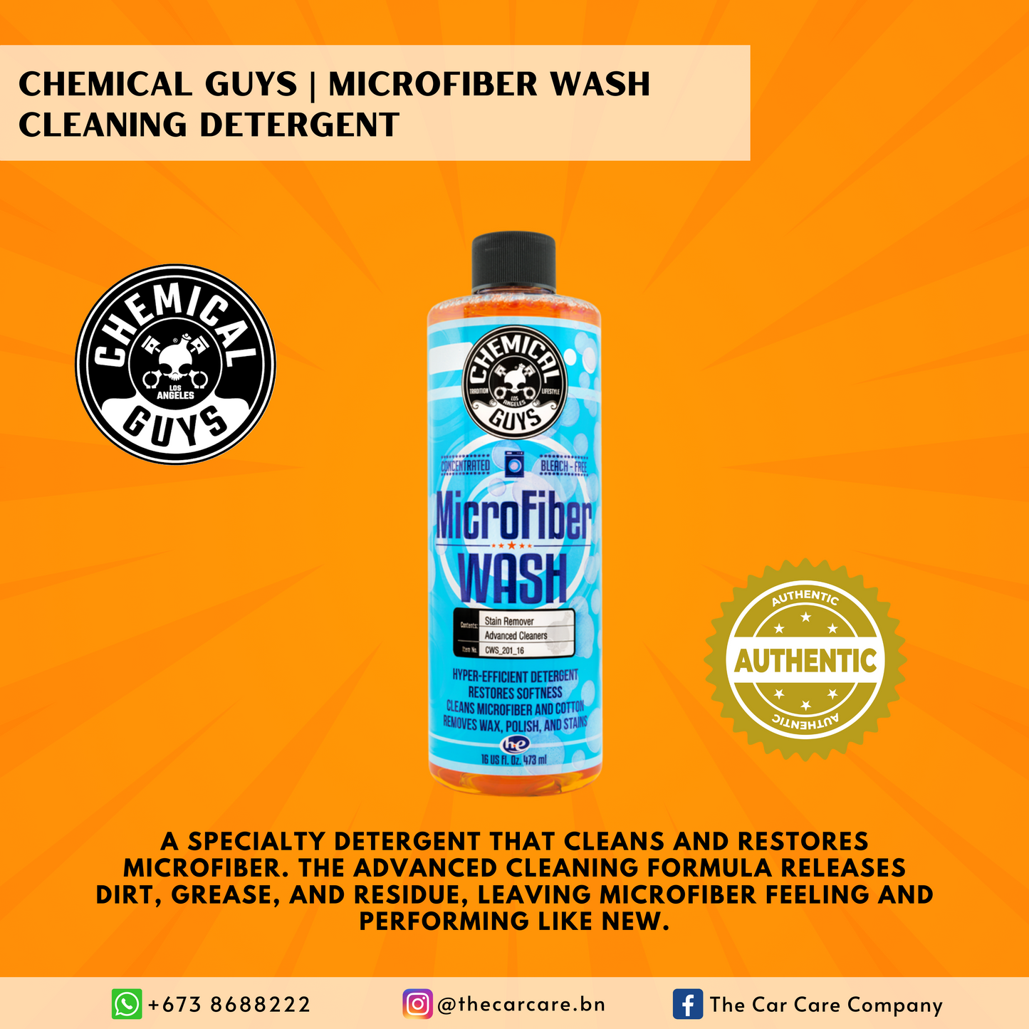 Microfiber Wash Cleaning Detergent