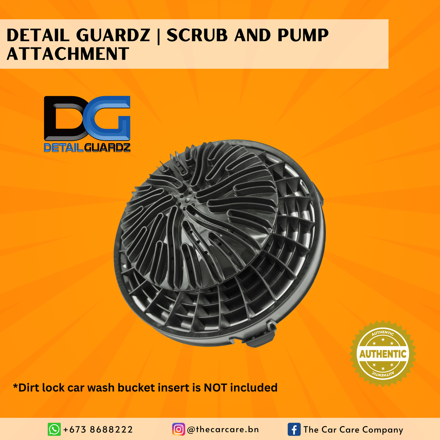 Dirt Lock Scrub & Pump Attachment - Black