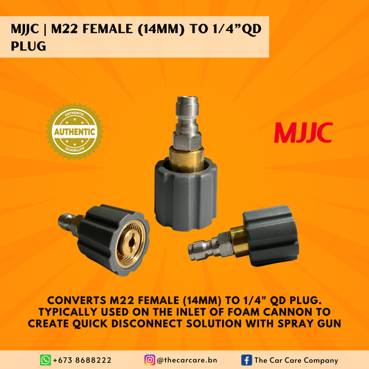 M22 Female (14mm) to 1/4" QD Plug