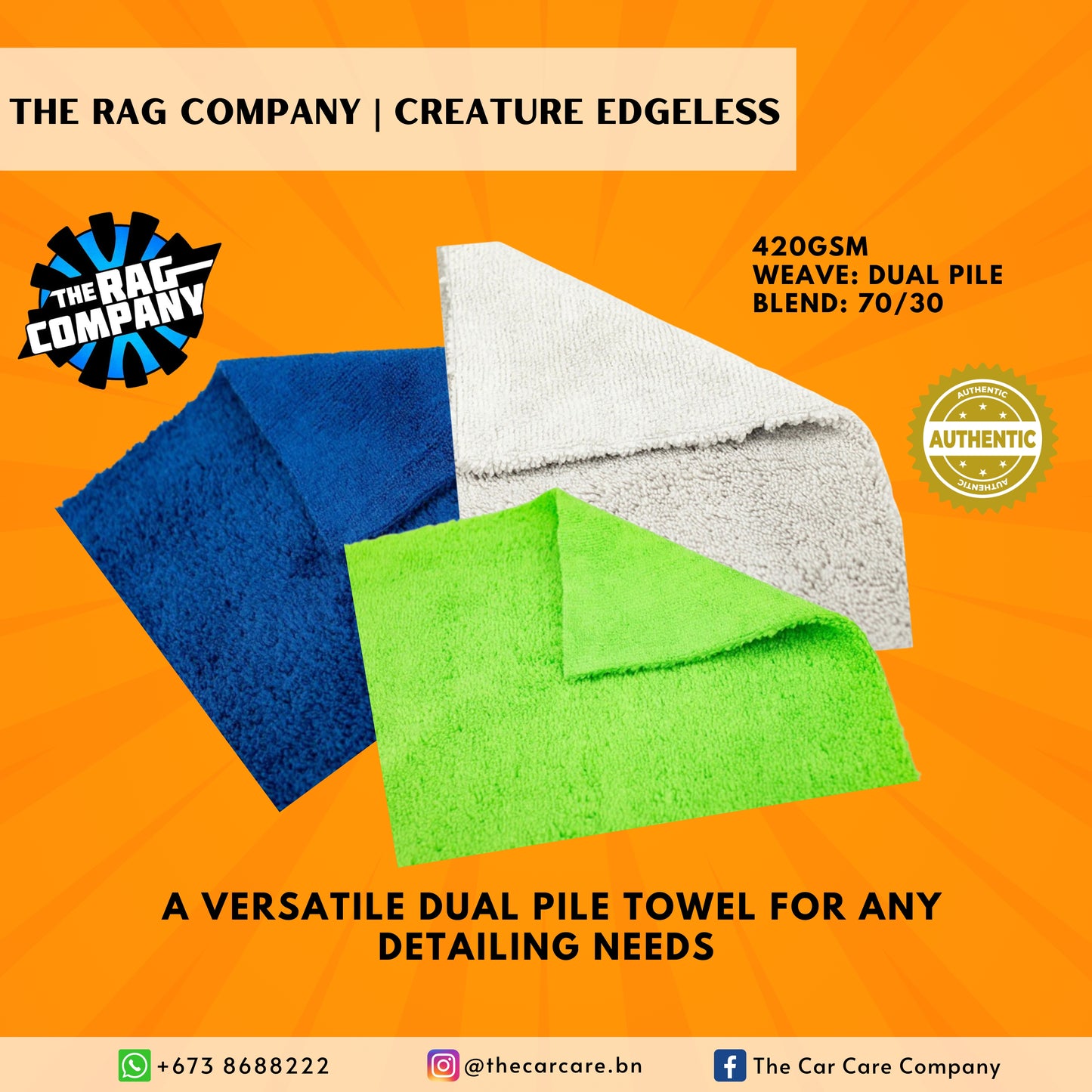 Creature Edgeless Dual Pile Towel