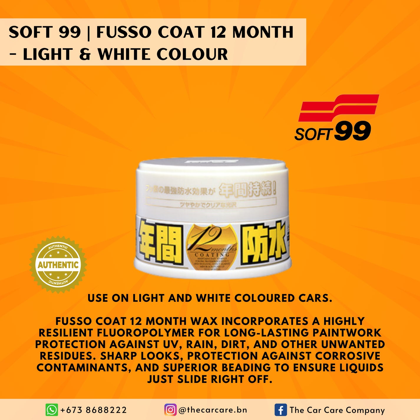 Fusso Coat 12 Month – The Car Care Company