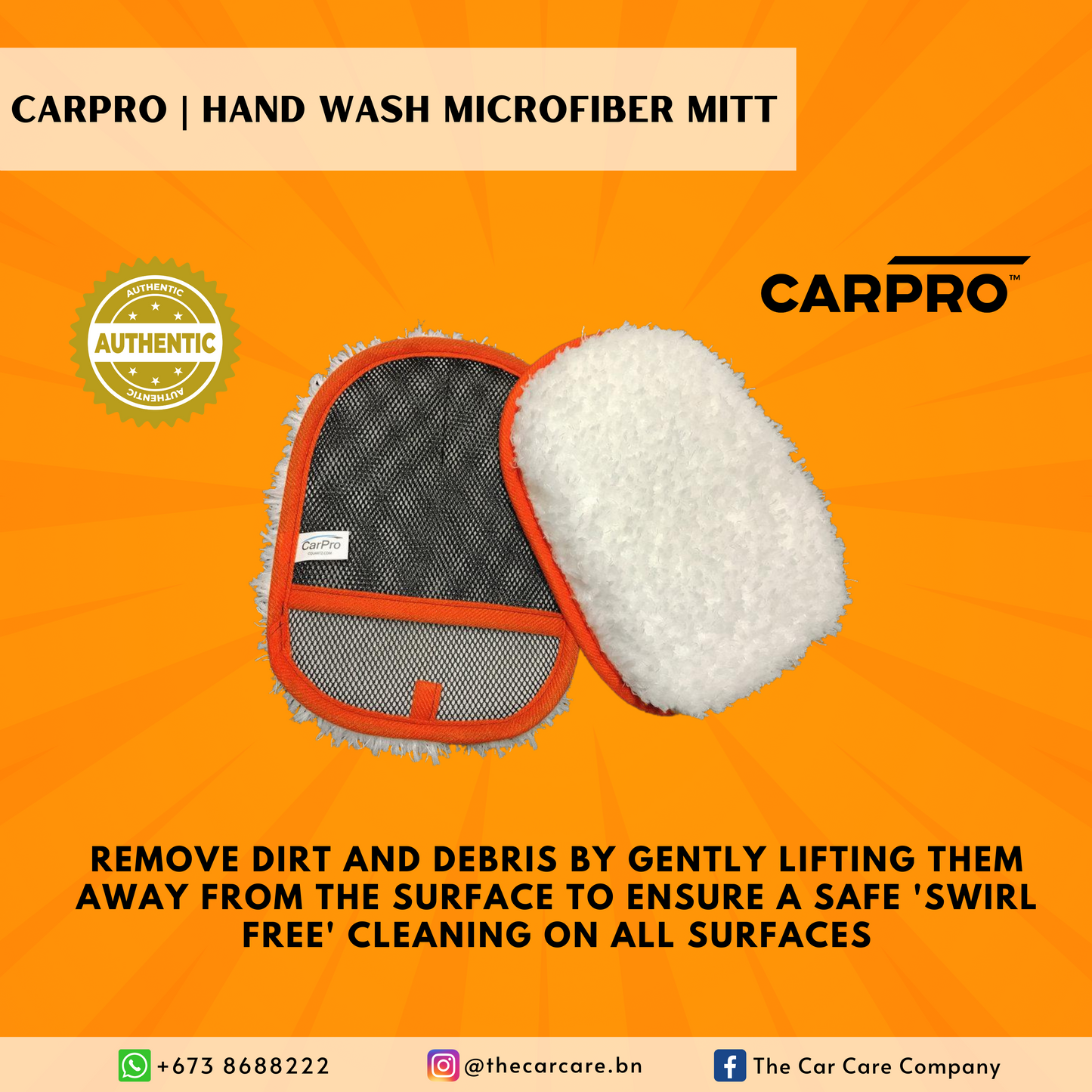 Hand Wash Microfiber Mitt