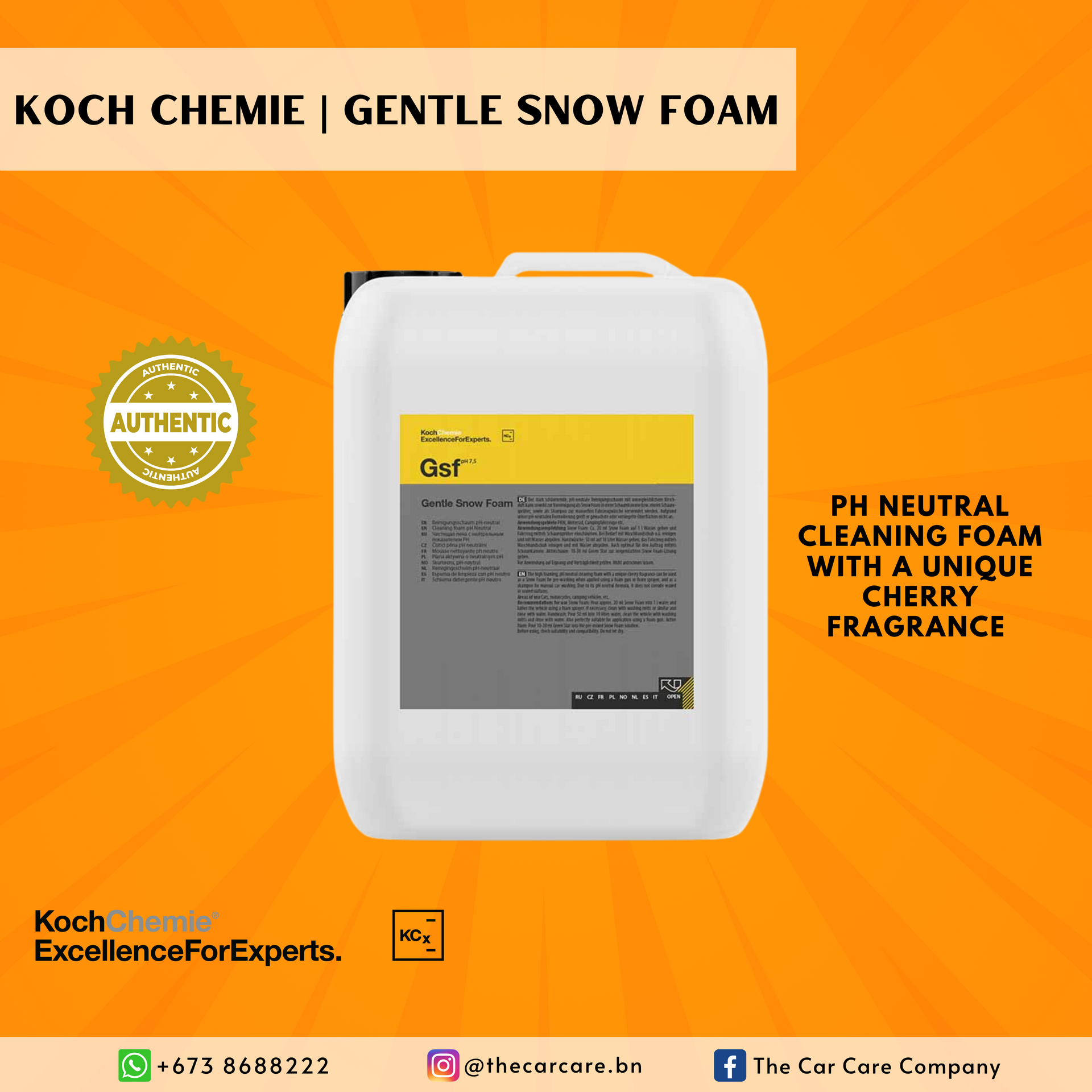 Koch Chemie Gentle Snow Foam 5 Liter | GSF Soap Shampoo 169oz