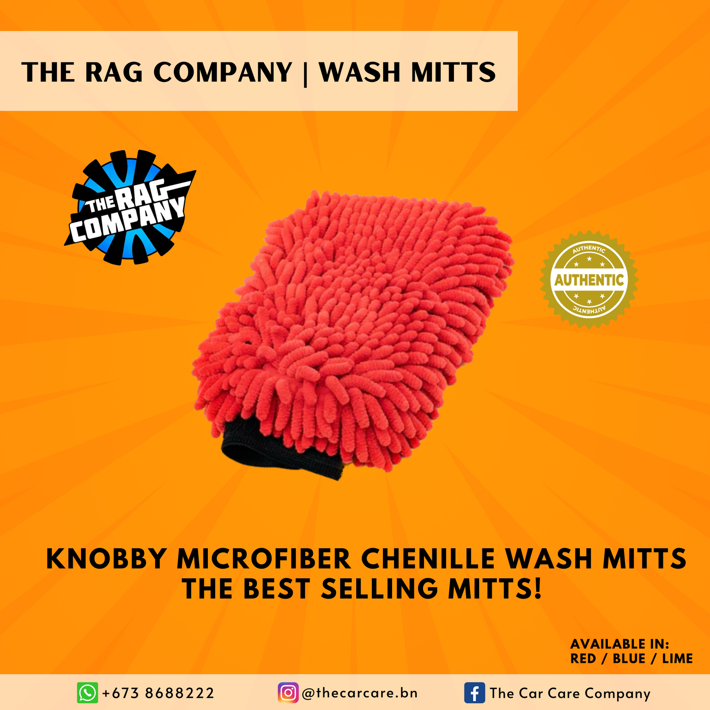 Knobby Microfiber Chenille Wash Mitts