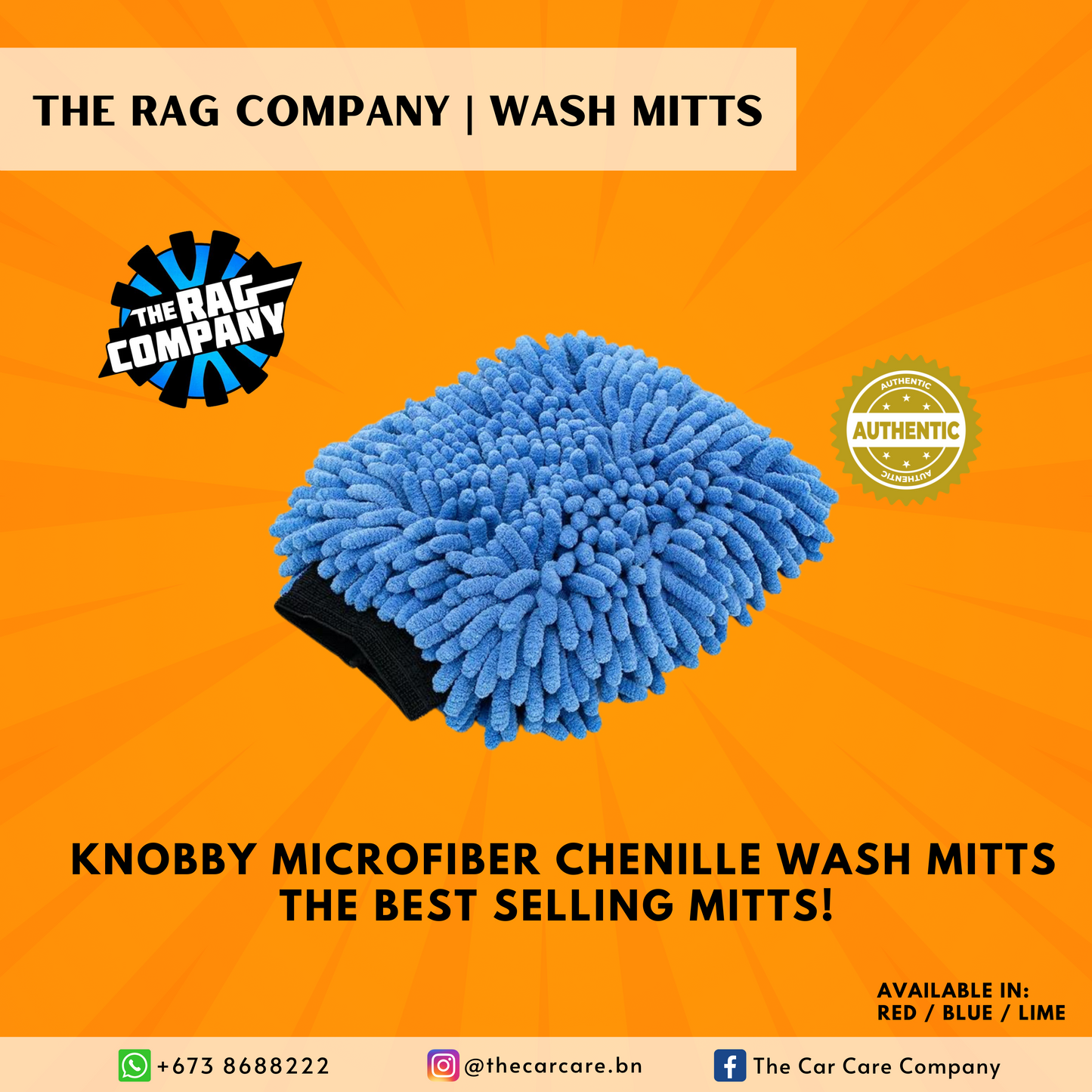 Knobby Microfiber Chenille Wash Mitts