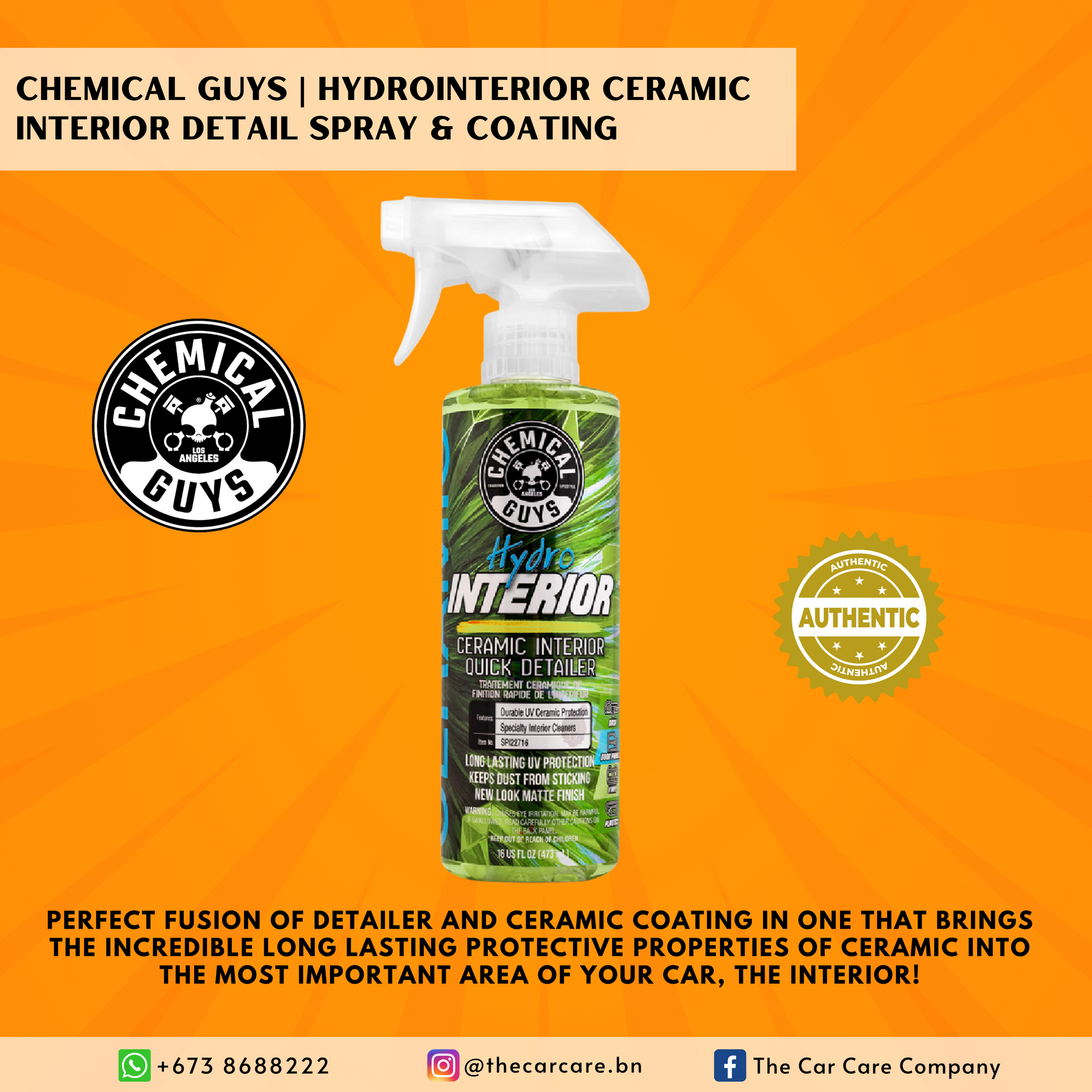 Chemical Guys HydroInterior Quick Detailer 473mL