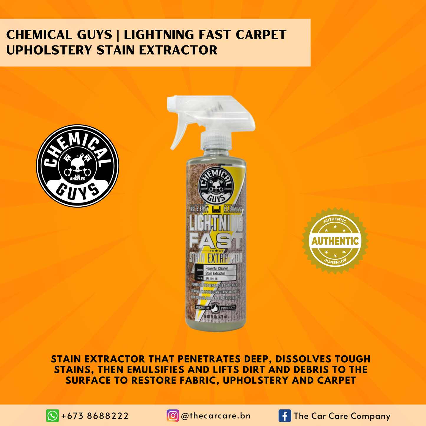 Lightning Fast Carpet Upholstery Stain Extractor